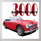 De Austin Healey 3000 Poster (Voorkant)
