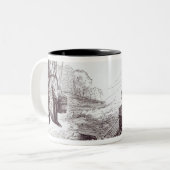 De Australische Gold Diggers Tweekleurige Koffiemok (Voorkant links)