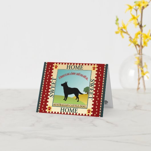 De Australische Hond van het Vee (ACD) Kaart (Gele Bloem)