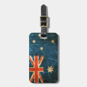 De  Australische vlag Scratched and Worn Bagagelabel (Voorkant verticaal)