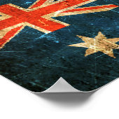De  Australische vlag Scratched and Worn Poster (Hoek)