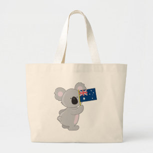 De Australische Vlag van de koala Grote Tote Bag