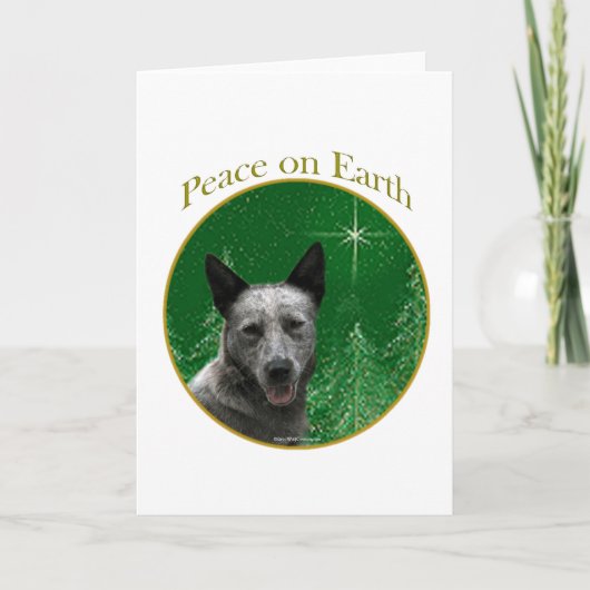 De Australische Vrede van de Hond van het Vee Feestdagen Kaart (Voorkant)