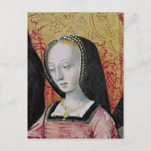 De auteur die zijn boek aanbiedt aan Anne van Bret Briefkaart