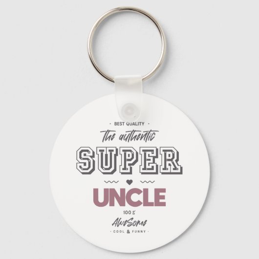 De authentieke grote oom knop sleutelhanger (Voorkant)