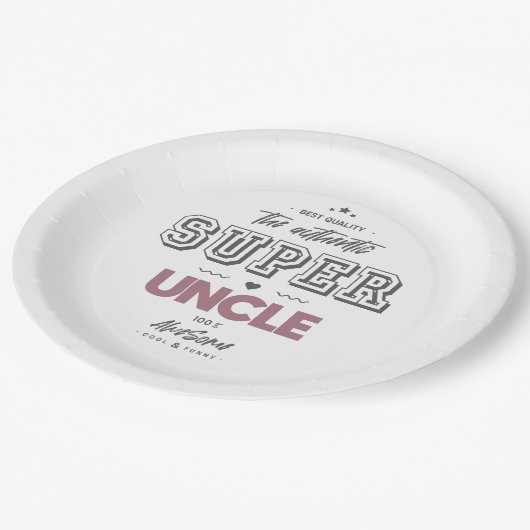 De authentieke grote oom schoot glas servetten nee papieren bordje (Gekanteld)