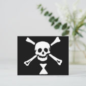 De authentieke piratenvlag van Emanuel Wynne Briefkaart (Staand voorkant)