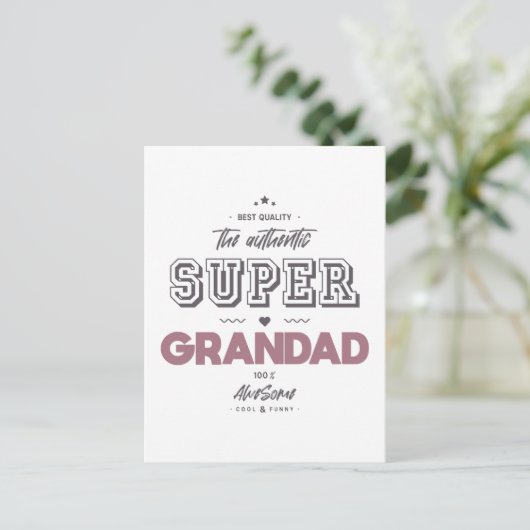 De authentieke super opa briefkaart (Staand voorkant)