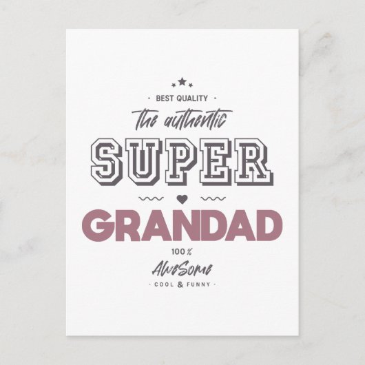 De authentieke super opa briefkaart (Voorkant)