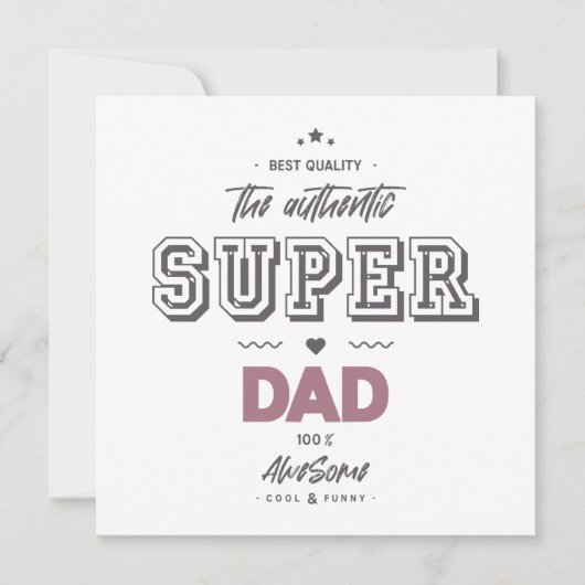 De authentieke super papa kaart (Voorkant)
