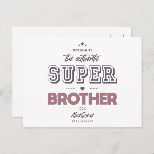 De authentieke superbroer briefkaart (Voorkant / Achterkant)