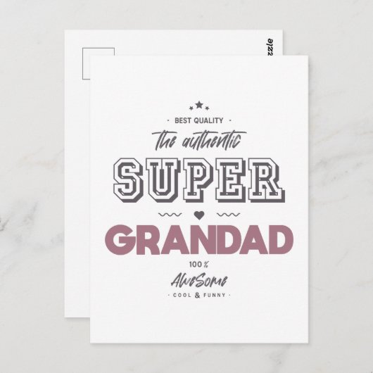 De authentieke superkleinad briefkaart (Voorkant / Achterkant)