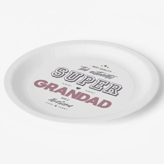 De authentieke superkleinad papieren bordje (Gekanteld)