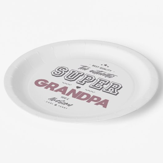 De authentieke superopa papieren bordje (Gekanteld)