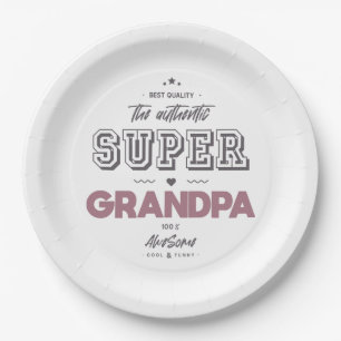 De authentieke superopa papieren bordje
