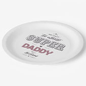 De authentieke superpapa papieren bordje (Gekanteld)
