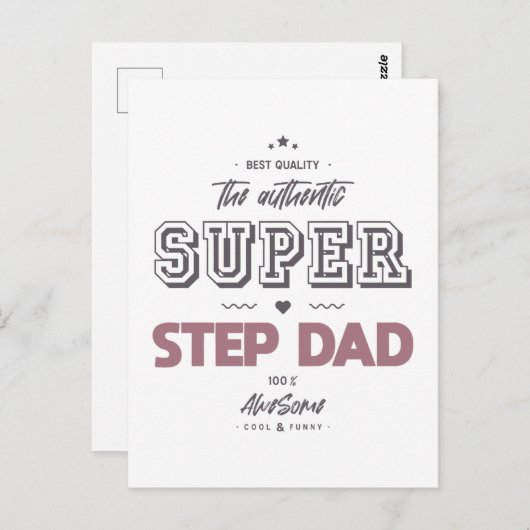 De authentieke superstiefvader briefkaart (Voorkant / Achterkant)