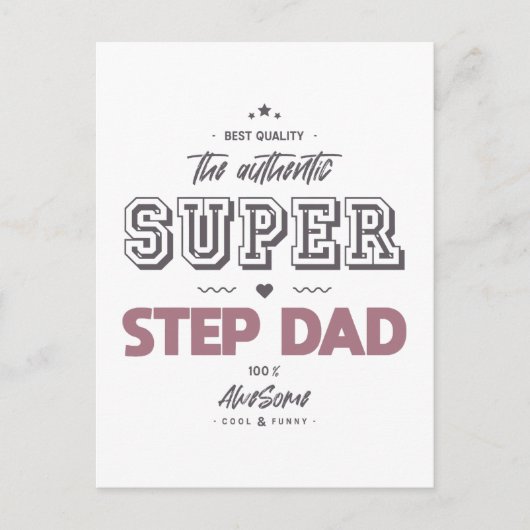 De authentieke superstiefvader briefkaart (Voorkant)