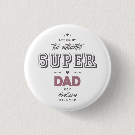 De authentieke supervader ronde button 3,2 cm (Voorkant)