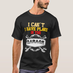 De auto die ik kan gebruiken, heeft plannen in de t-shirt