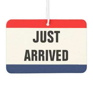 De auto heeft zojuist een promotie-signaal luchtverfrisser