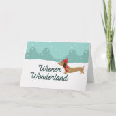 De Auto van de Groet van Kerstmis van de Tekkel Feestdagen Kaart (Voorkant)