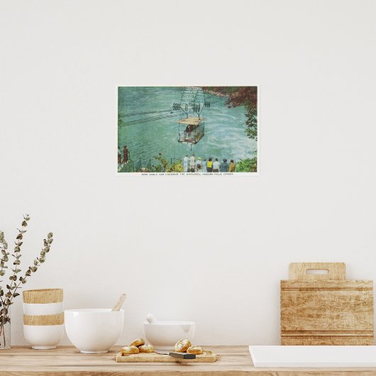 De auto van de Kabel die de Whirlpool kruist Poster (Keuken)