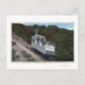 De auto van de kabel op Gecombineerd Uitzicht Briefkaart (Voorkant)