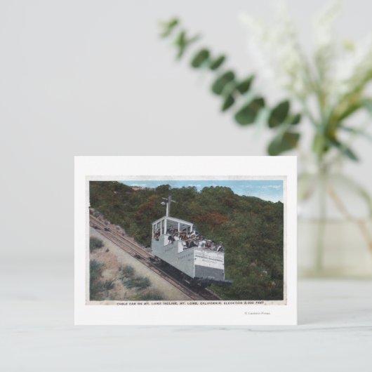 De auto van de kabel op Gecombineerd Uitzicht Briefkaart (Staand voorkant)