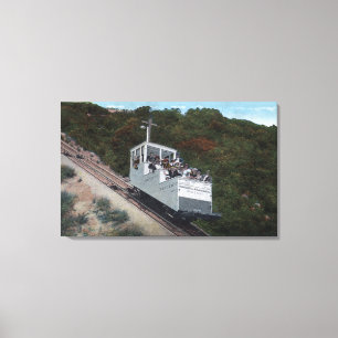 De auto van de kabel op Gecombineerd Uitzicht Canvas Afdruk