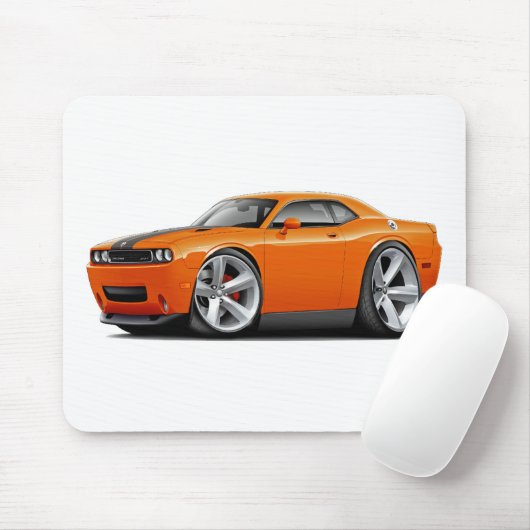 De Auto van de oranje-Zwarte van eiser SRT8 Muismat (Met muis)