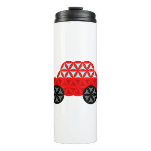 De auto van het leven - heilige vormen A3, rood. Thermosbeker