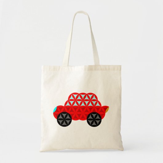 De auto van het leven - heilige vormen A3, rood. Tote Bag (Voorkant)