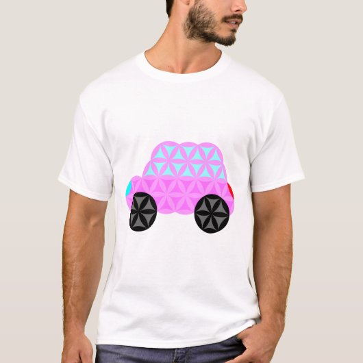 De auto van het leven - heilige vormen A3.roze. T-shirt (Voorkant)