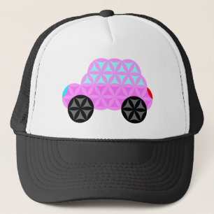 De auto van het leven - heilige vormen A3.roze. Trucker Pet