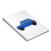 De auto van het leven - heilige vormen B1, blauw. Notitieboek (Rechterzijde)