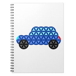De auto van het leven - heilige vormen B1, blauw. Notitieboek