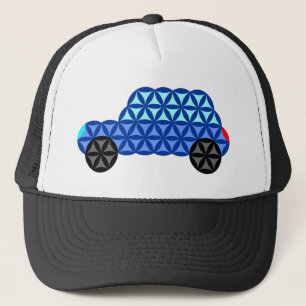 De auto van het leven - heilige vormen B1, blauw. Trucker Pet