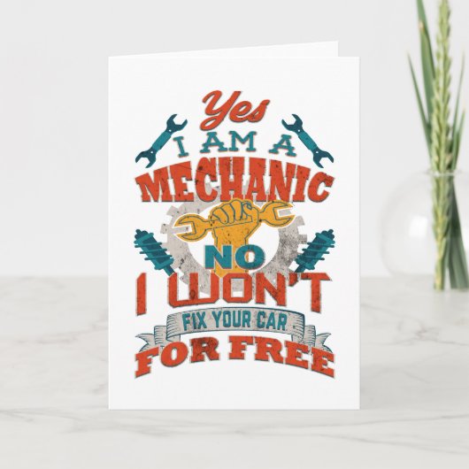 De auto Werktuigkundige zal Uw Auto voor Vrije Kaart (Voorkant)