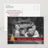 De auto Zwart-witte Gouden Kerstboom van de Foto Briefkaart (Voorkant / Achterkant)