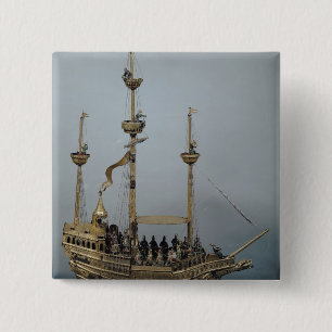 De automatische klok Charles V Vierkante Button 5,1 Cm