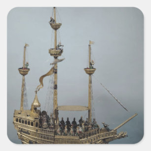 De automatische klok Charles V Vierkante Sticker