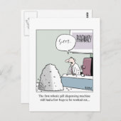 De automatische pil-dispenser briefkaart (Voorkant / Achterkant)