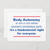 De autonome instantie is een fundamenteel recht briefkaart (Voorkant / Achterkant)