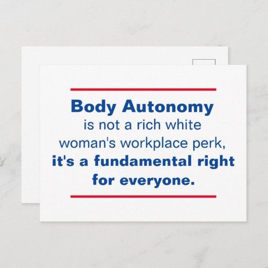 De autonome instantie is een fundamenteel recht briefkaart (Voorkant / Achterkant)