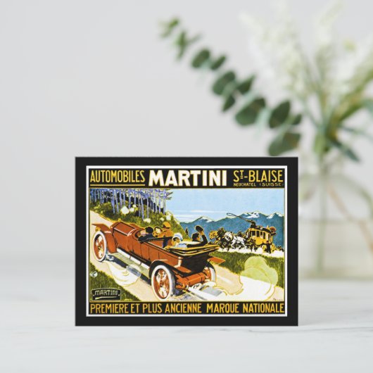 De Auto's St. Blaise van martini Briefkaart (Staand voorkant)
