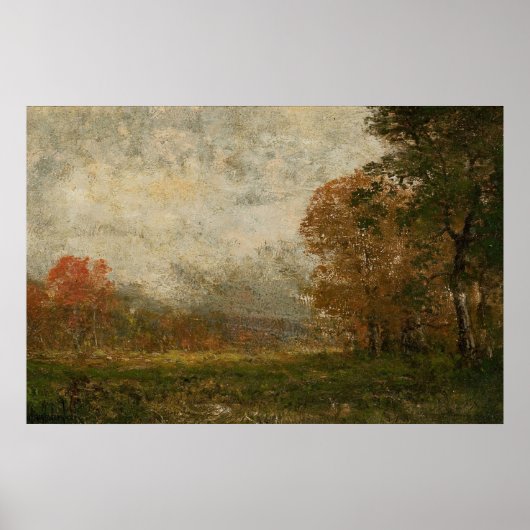 De Autumn Landscape Herfst behandelt  het Schilder Poster (Voorkant)