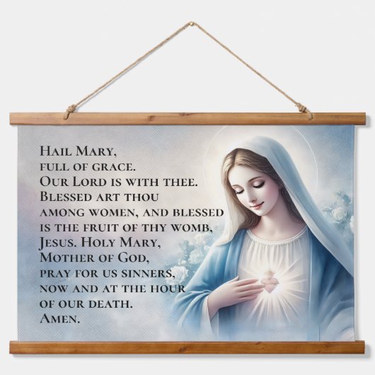 De Ave Maria Hangend Wandkleed (Voorkant)