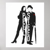 De Avengers tv-serie zwart Poster (Voorkant)