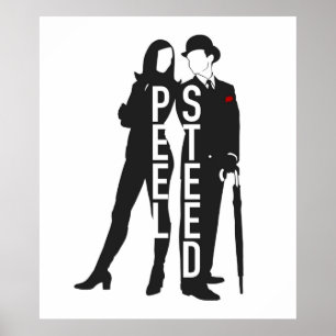 De Avengers tv-serie zwart Poster